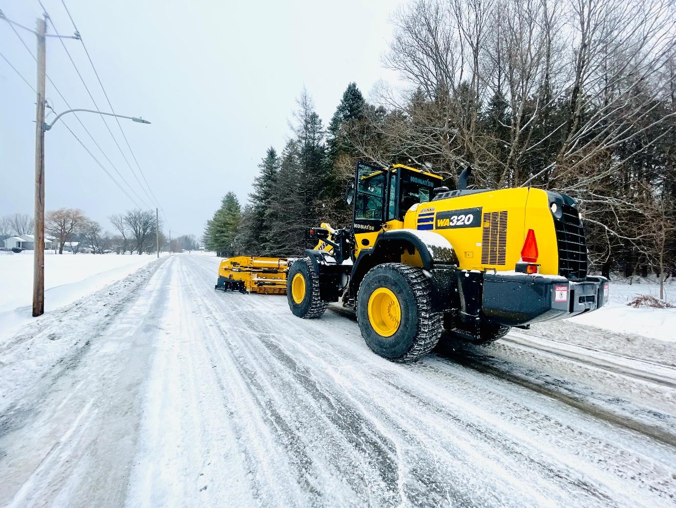 Vue cabine – déneigement de route principale