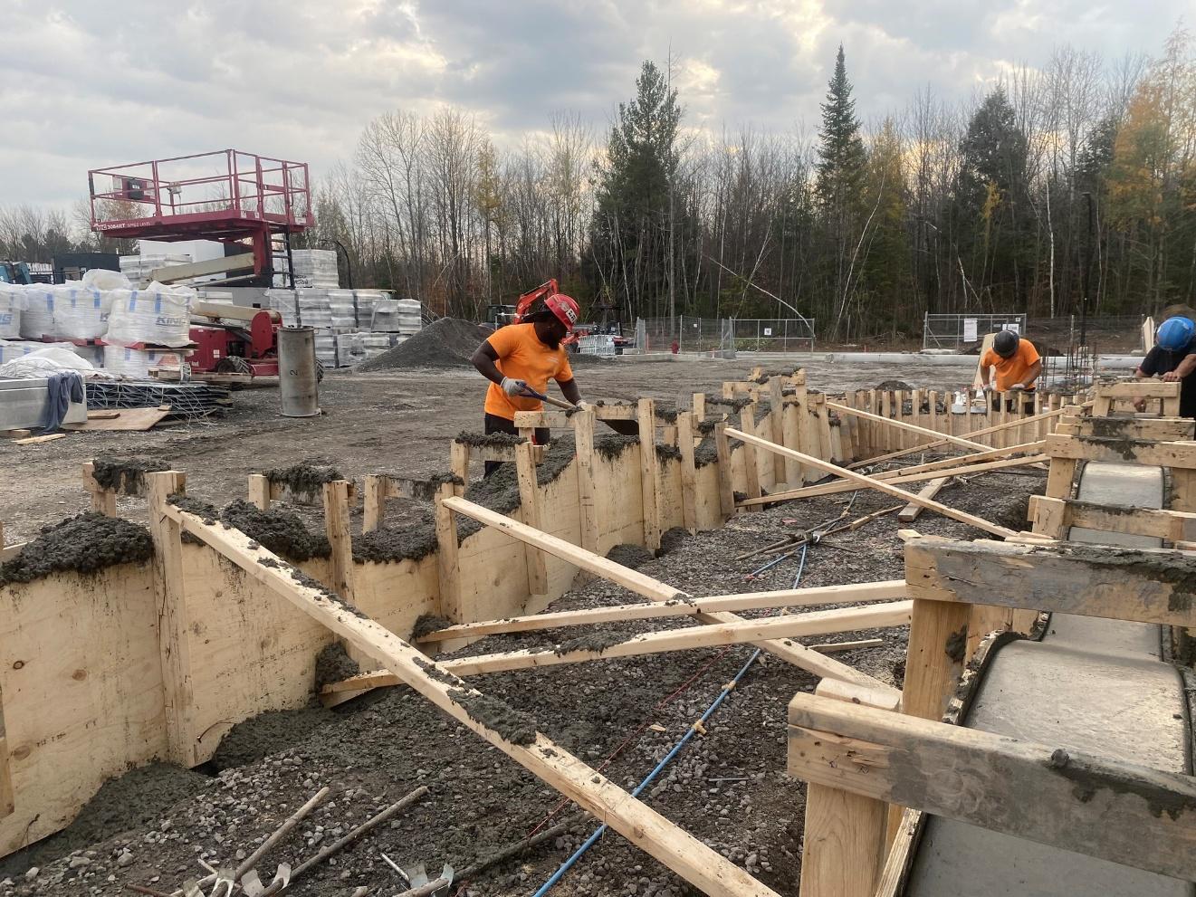 Coffrage sur chantier