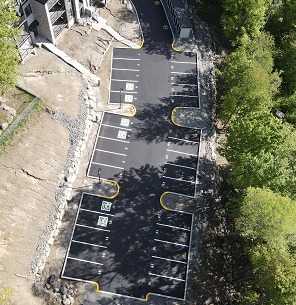 Bordures de stationnement – vue aérienne